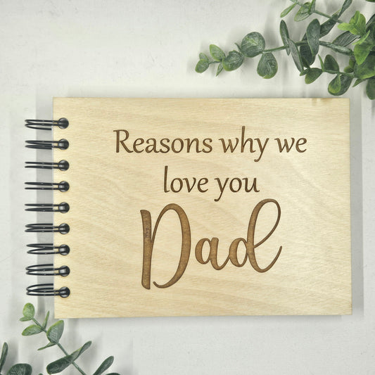 Personalized Reasons Why We Love You Dad Keepsake Book