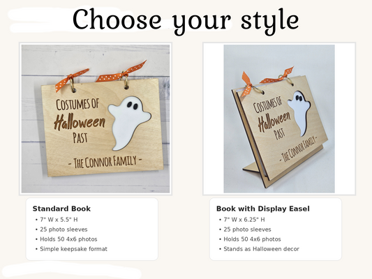 Personalized Halloween Photo Album - Costumes of Halloween Past