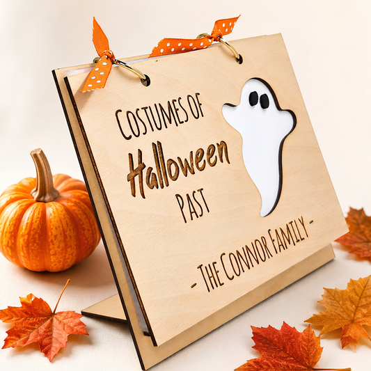 Personalized Halloween Photo Album - Costumes of Halloween Past