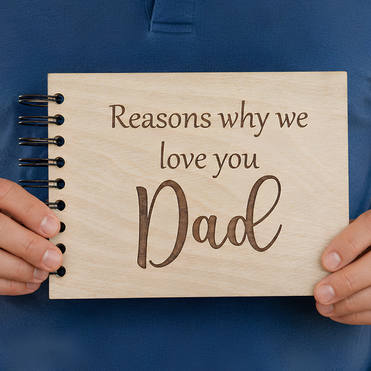 Personalized Reasons Why We Love You Dad Keepsake Book