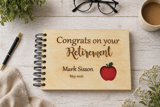 Personalized Retirement Guest Book for Teacher or Principal