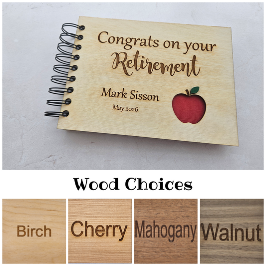 Personalized Retirement Guest Book for Teacher or Principal