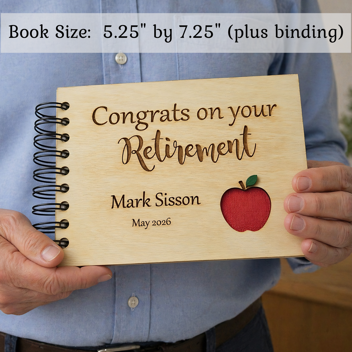 Personalized Retirement Guest Book for Teacher or Principal