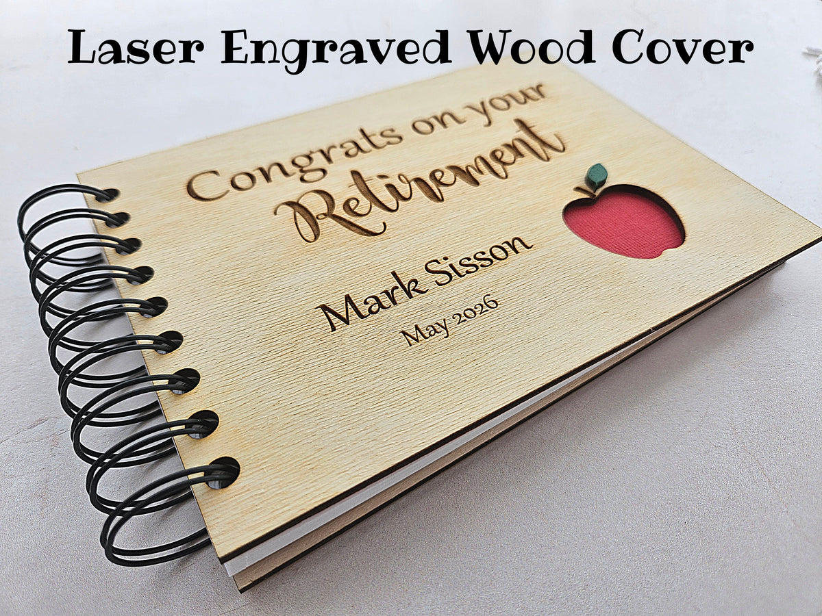 Personalized Retirement Guest Book for Teacher or Principal