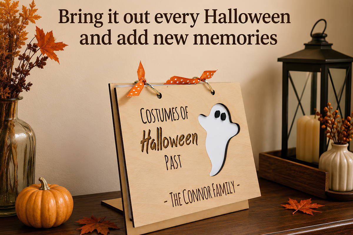 Personalized Halloween Photo Album - Costumes of Halloween Past