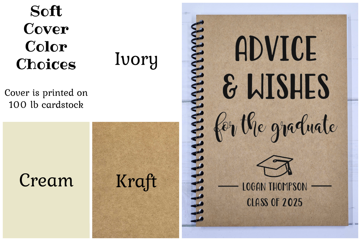 Personalized Advice and Wishes Graduation Party Guestbook - Soft Cover