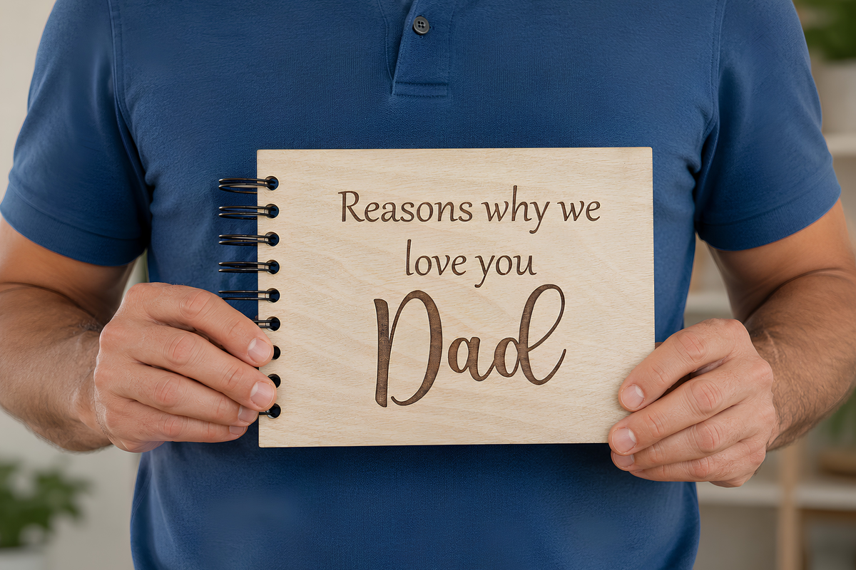 Personalized Reasons Why We Love You Dad Keepsake Book