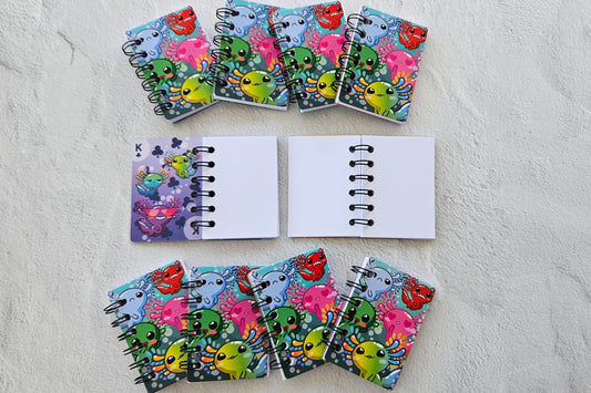 Set of 5 Axolotl Mini Notebooks
