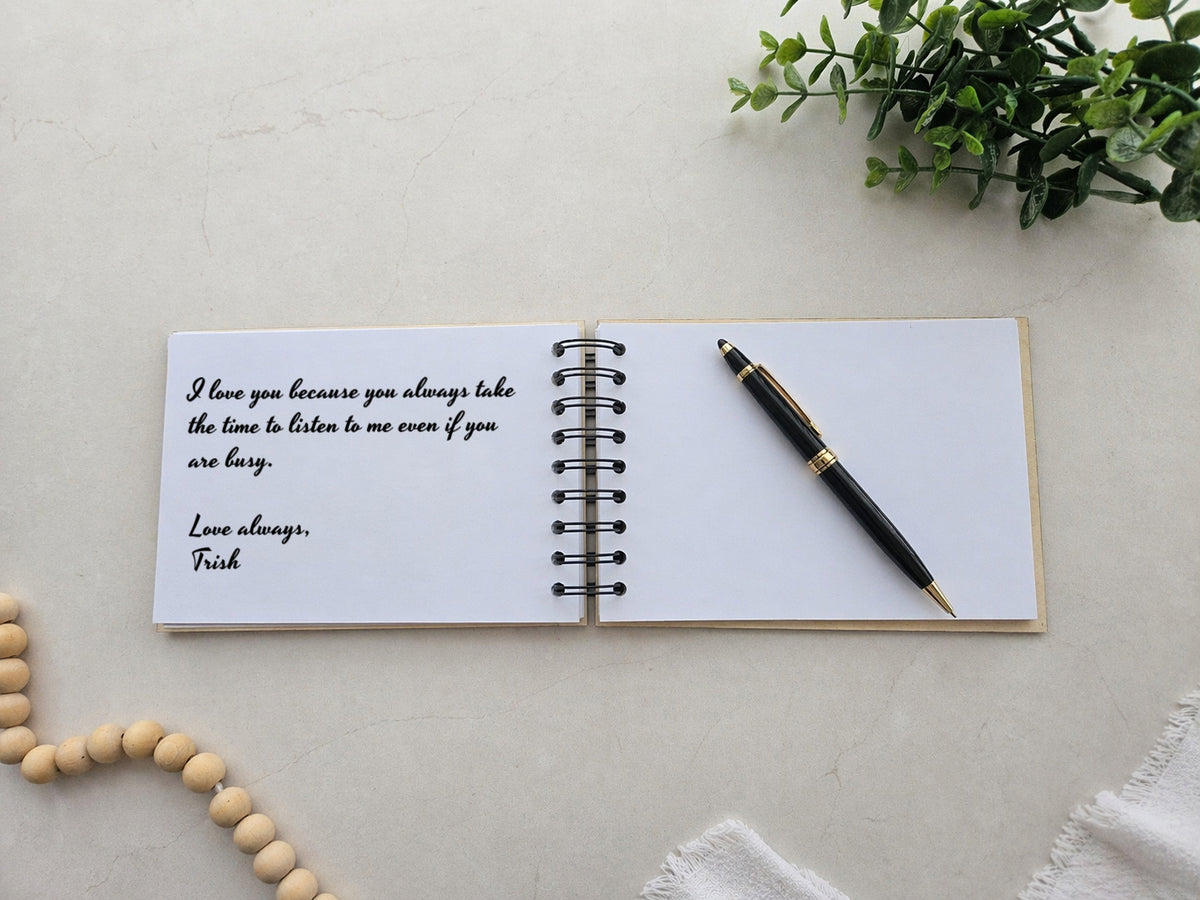 Personalized Reasons Why We Love You Dad Keepsake Book